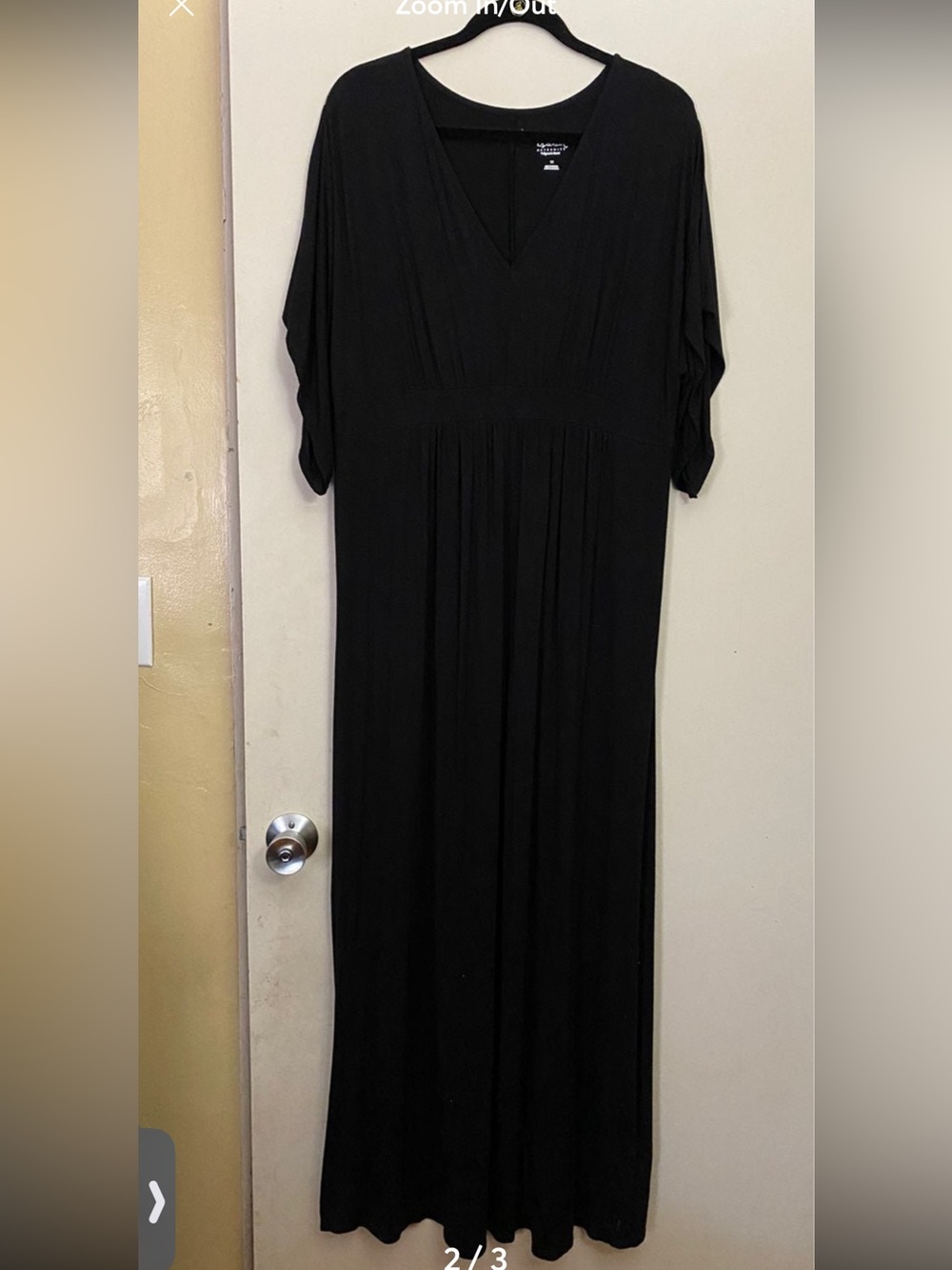 Isabel maternity- Black V-Neck maternity Maxi Dress